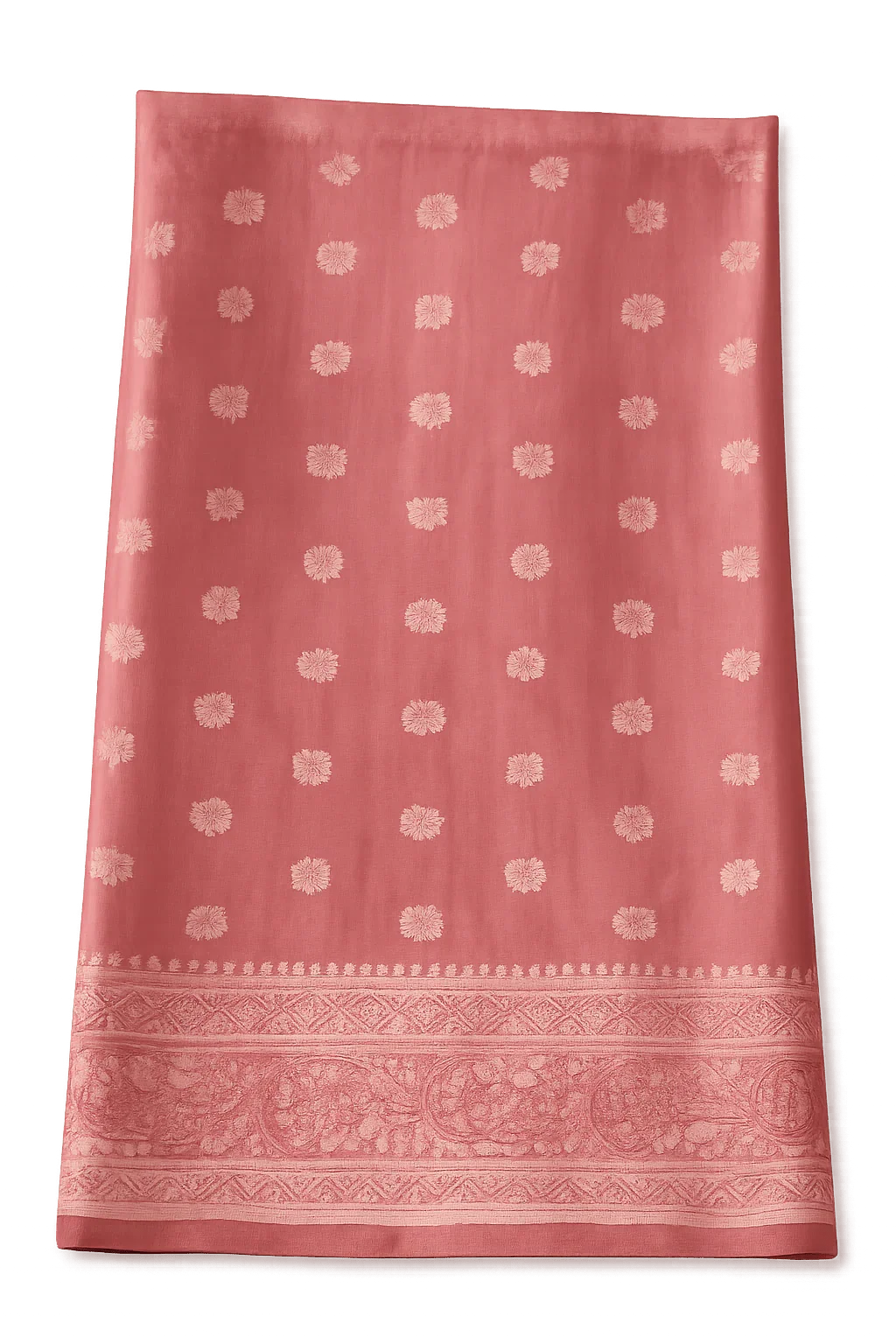 Pink Tissue Silk Saree with Silver Zari Work - Saree