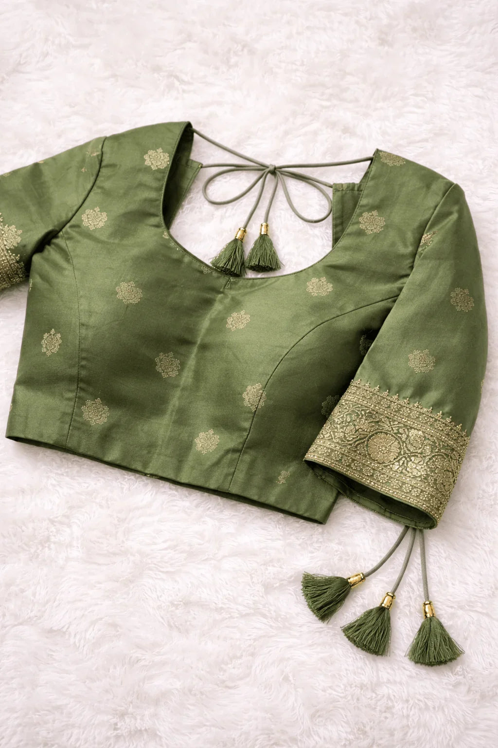 Pista Green Pastel Banarasi Silk Saree With Blouse Piece - Saree