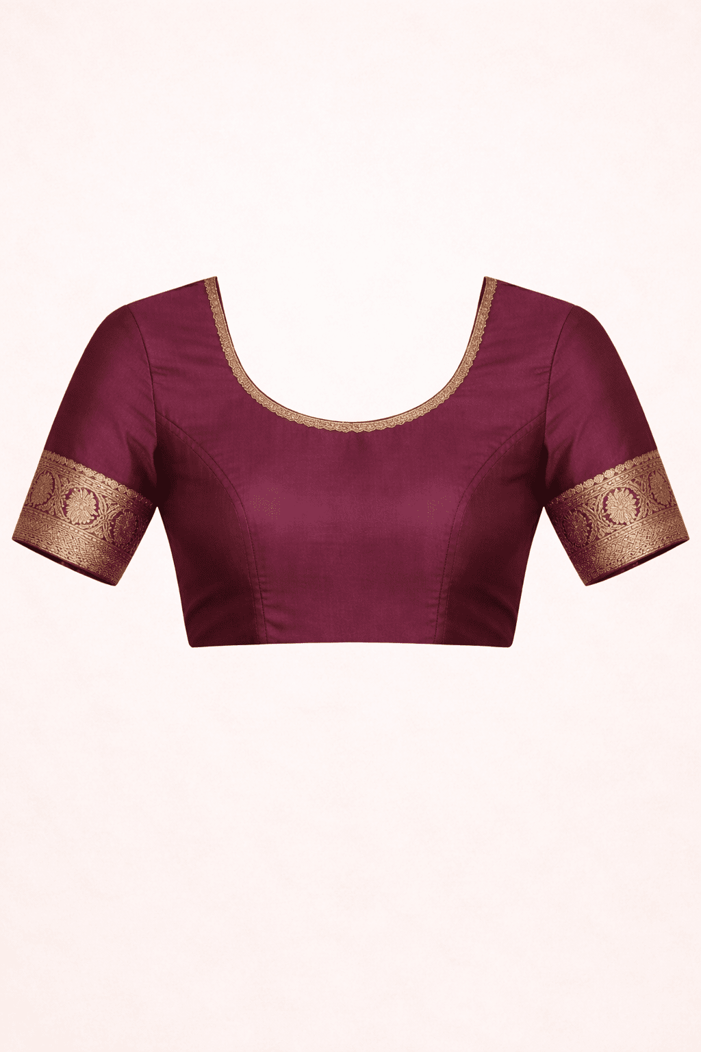 Purple Banarasi Silk Saree with Golden Zari Weaving and Blouse Piece - Kanyaraa